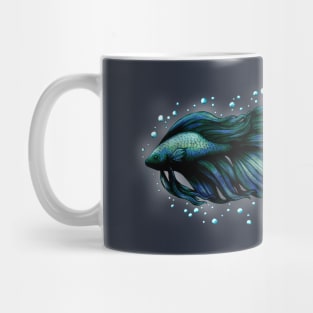 Blue Siamese Fighting Fish (Betta Splendens) Mug